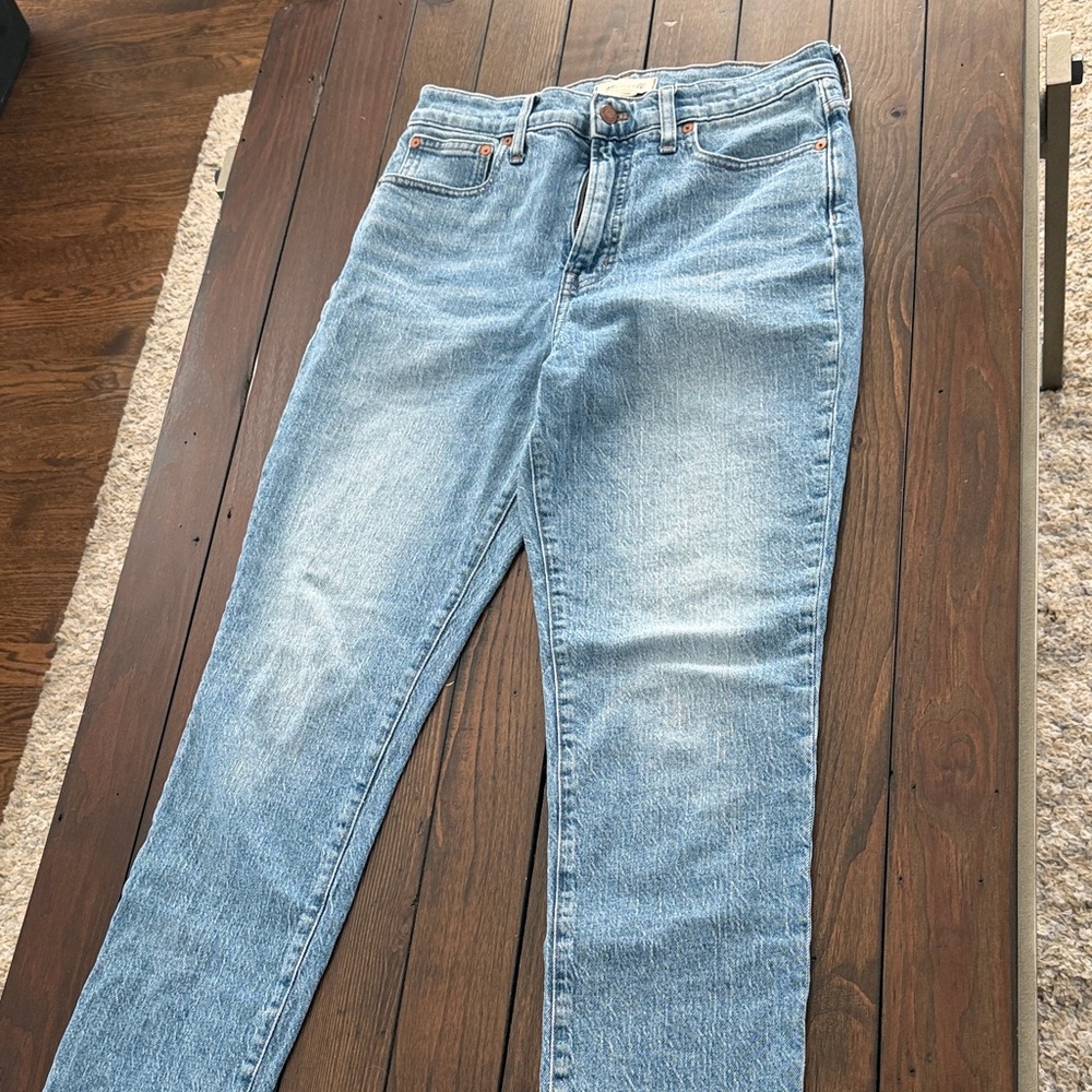 Madewell The Perfect Vintage Jean Size 29 High Rise Straight Leg  Frayed Hem